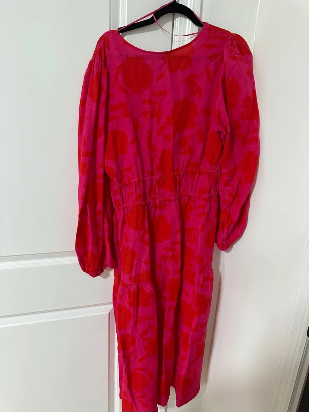 kate spade Pink & Red Floral Wrap-Style Tiered Dress